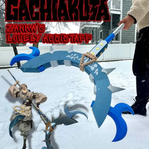 Zanka Nijiku's Lovely Assistaff | Gachiakuta | Video Instructions | Built with Wooden Dowels