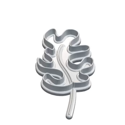 Tropical Monstera Leaf Serving Tray STL 3D CNC Model