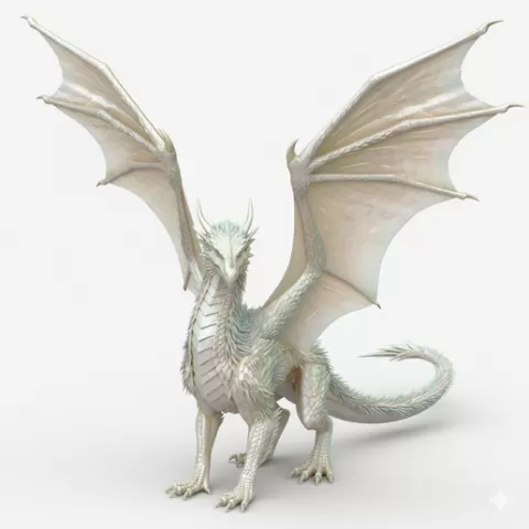Light dragon wings open calm, dinosaur, dino, prehistoric, jurassic, fossil, reptile, creature, monster, fantasy, dragon, beast