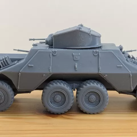 Steyr ADGZ Armored Car (8 Rad) + 2 Tankmen (Austria, Germany, WW2) by Wargame3d