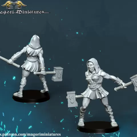 Sister of the hammergod novice by Magori Miniatures