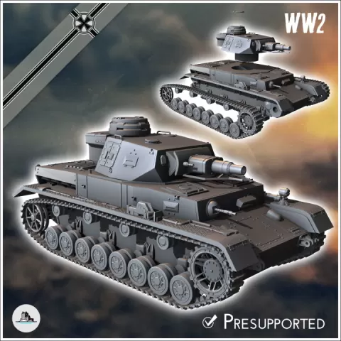 Panzer IV Ausf. F1 F early - Germany Eastern Western Front France Poland Russia Early WWII by Hartolia Miniatures