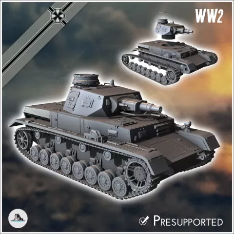 Panzer IV Ausf. C - Germany Eastern Western Front France Poland Russia Early WWII by Hartolia Miniatures
