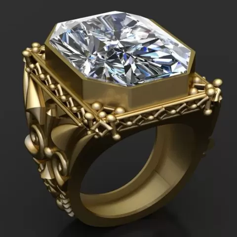 Luxury Emerald-Cut Diamond Ring