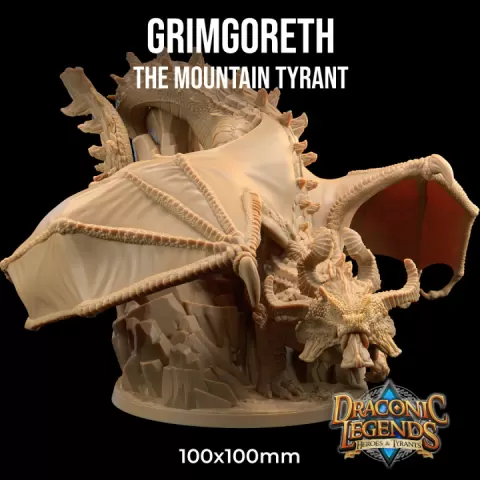 Grimgoreth, The Mountain Tyrant | PRESUPPORTED | Draconic Legends Hero's and Tyrants by The Dragon Trappers Lodge