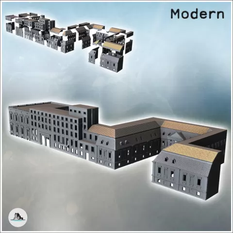 Reich Chancellery and surrounding buildings including Reichskanzlei (Berlin, Germany) - Modern WW2 World War Diaroma Wargaming RPG Mini Hobby by Hartolia Miniatures