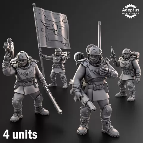 Command Squad. Dysorius Troops. Imperial Guard by Adeptus Miniatures