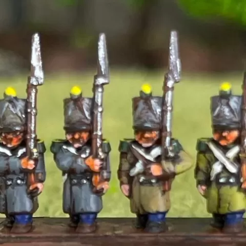 6-15mm French Infantry in Greatcoats & Covered Shakos (1808-15) NAP-FR-29 by Turner Miniatures