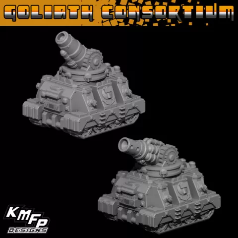 Goliath Consortium Battle Locomotive Cars A (6-8mm) by KMFP Designs