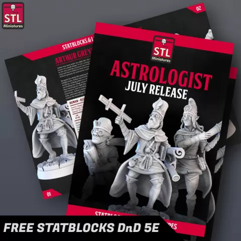 StatBlocks - Astronomer Set by STL Miniatures