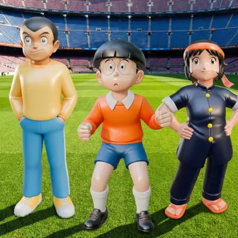 Tsubasa Friends. Ryo Ishizaki, Sanae Nakazawa & Nanabu Okawa 1983