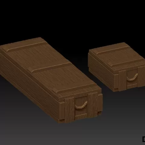 A FREE set of detailed WW2 Wooden Ammo Crates by Dobromir Antonov