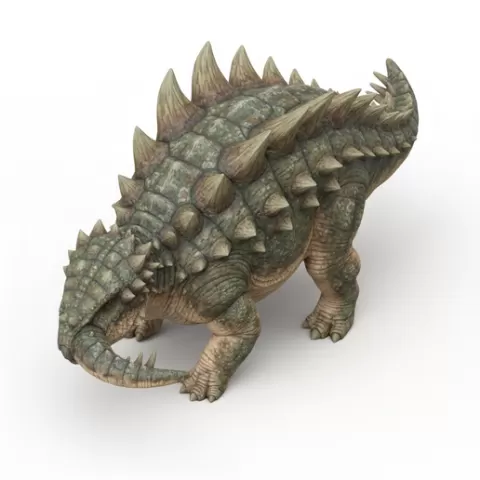 Sauropelta armored back stance, dinosaur, dino, prehistoric, jurassic, fossil, reptile, creature, monster, fantasy, dragon, beast