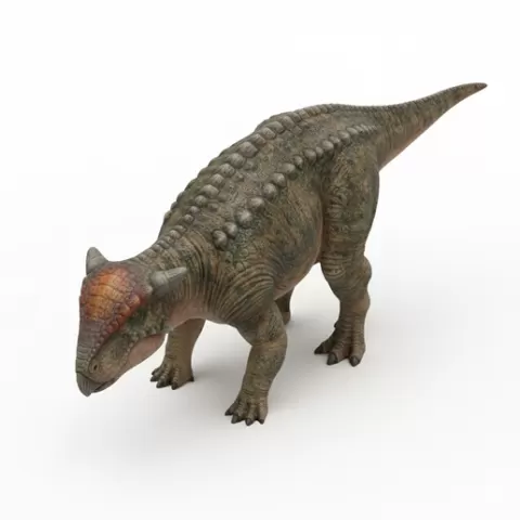 Pachycephalosaurus head lowered, dinosaur, dino, prehistoric, jurassic, fossil, reptile, creature, monster, fantasy, dragon, beast