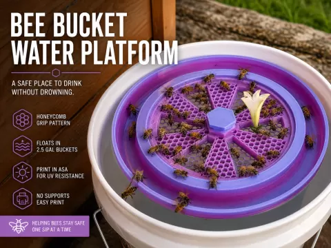 Floating Bee Drink Platform - ASA - No Supports