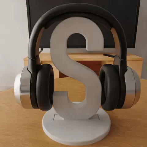 headphone holder stand letter S