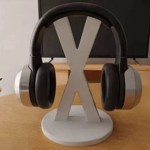 headphone holder stand letter X