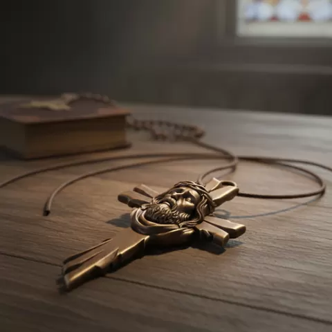 "Sacred Grace" - Jesus Christ Cross Pendant (3D Printable Jewelry)-Jesus-Cross