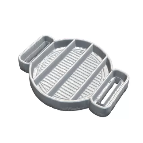 Round Grill BBQ Serving Dish Tray STL 3D CNC Model