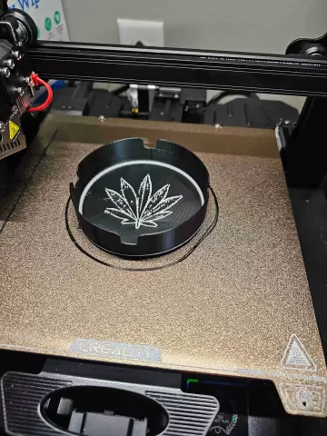 Pot Leaf Decal Ash Tray - jay606