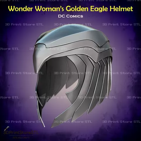 Wonder Woman Golden Eagle Helmet Cosplay DC - STL File - 3D Print Store STL