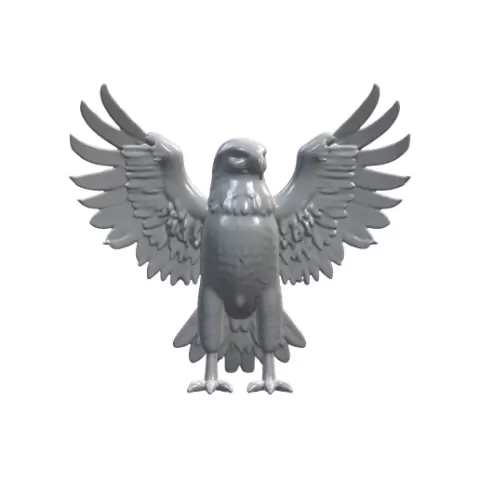 Heraldic Eagle Front Display Sculpture STL 3D CNC Model