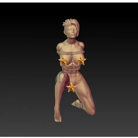 SEXY GIRLS- TIED - EROTIC MINIATURE 75 MM SCALE by PrintPleasure