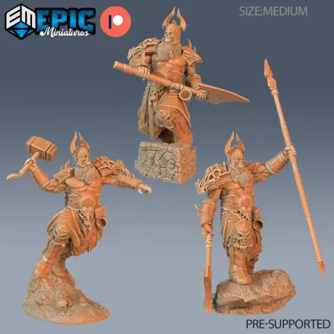 Viking Einherjar Set / Nordic Warrior / Male Norse Raider / Wildling / Arctic Barbarian by Epic-Miniatures