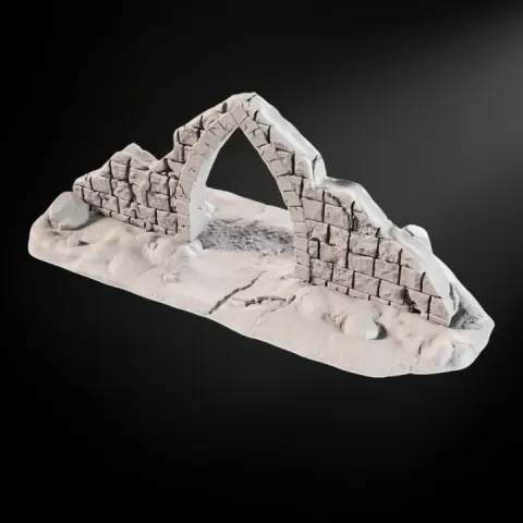 Medieval Ruined Gate by WargamesCo