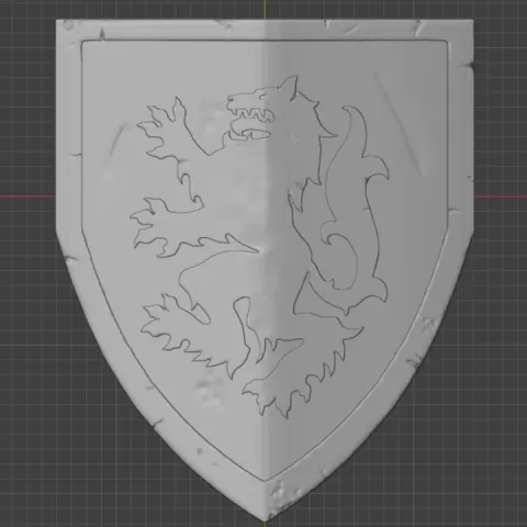 Wolf Heraldry Shield by Levi Schwartzberg