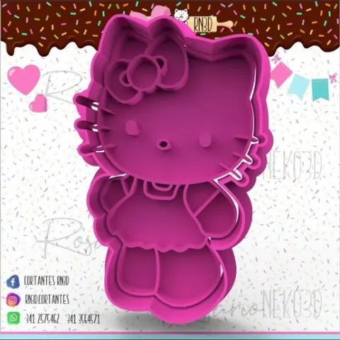 HELLO KITTY WITH CHICKEN cookie cutter - cookie cutter