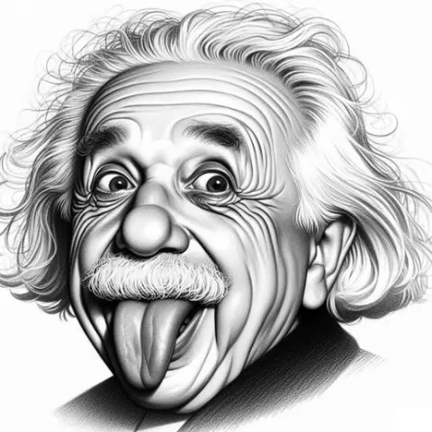 Arbert Einstein forged portrait