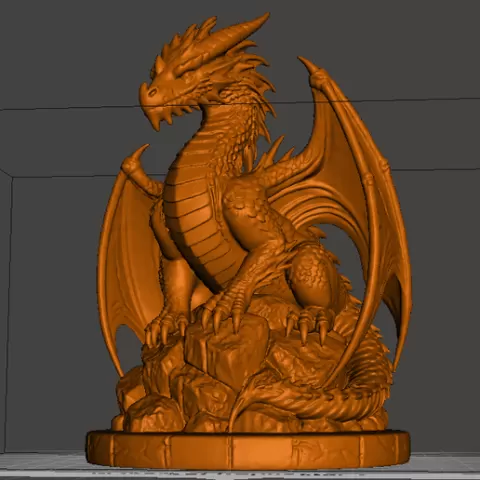 Dragon Statue STL | Fantasy Dragon 3D Print File | Printable Dragon Sculpture | Gothic Desk Decor | Dragon Figurine STL | Easy Print Fantasy Model