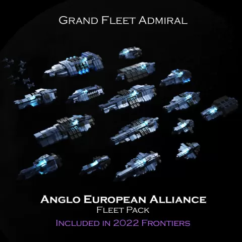 SCI-FI Ships Fleet Pack Frontiers - Anglo-European Alliance - Presupported by Grand Fleet Admiral Tabletop
