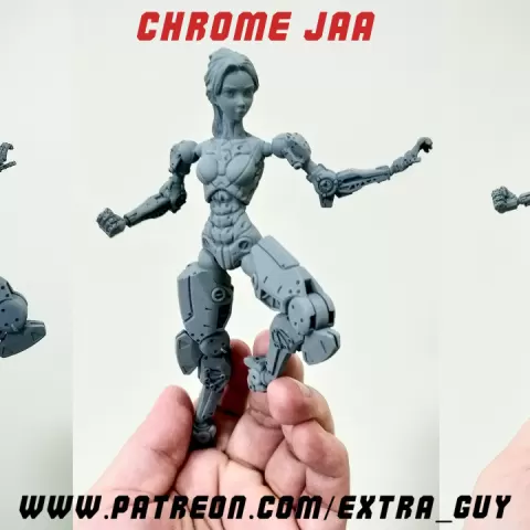 Chrome Jaa 3D Print over 100 mm by Extra Guy
