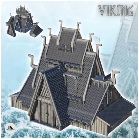 Viking pagan temple - Alkemy Lord of Rings War of the Rose Warcrow Saga 28mm 15mm by Hartolia Miniatures