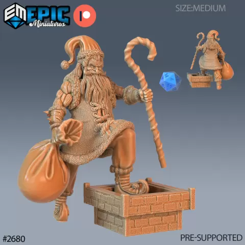 Santa Claus Chimney / Evil Father Christmas / Bad Nicholas / North Pole Snow Encounter by Epic-Miniatures