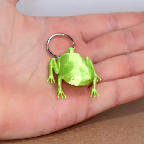 Green tree frog keychain - BigBoomPrints