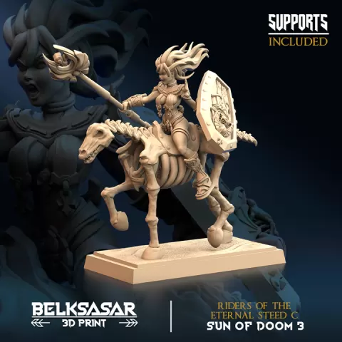 Skeletal Horse Riders of the Eternal Steed C by Belksasar