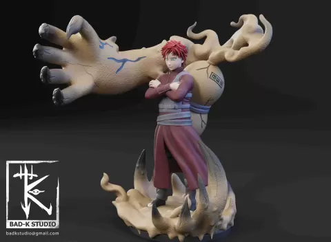 GAARA - NARUTO - 3D PRINTING MODEL - Bad K Studio