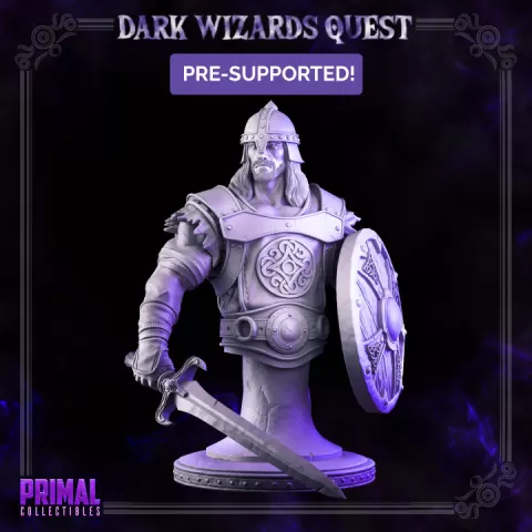 Scout/ Mercenary /Man- at- arms - Caleb - Bust- DARK WIZARDS - MASTERS OF DUNGEONS QUES by PRIMAL Collectibles