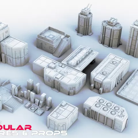 Scifi Modular Structures and Props by Project Mobius