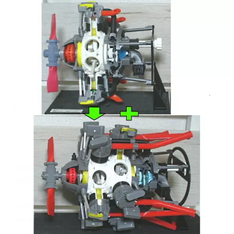 Radial Engine, 7-Cylinder, Optional Parts Kit (3) to 14-Cylinder by Motoo Kondo