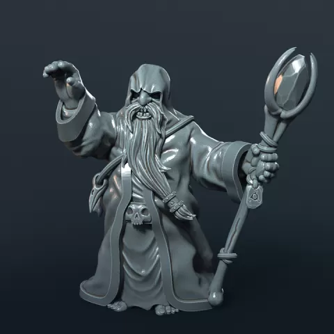 Dwarf necromancer by Moonshine Miniatures