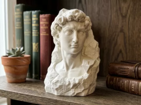Allegorical Male Bust Sculpture
