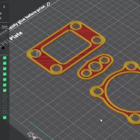 CNC / Print (templates) GT35 GT3582 T3 MSR Flange Full Set + Drilling Templates for turbo manifold, downpipe and oil drain