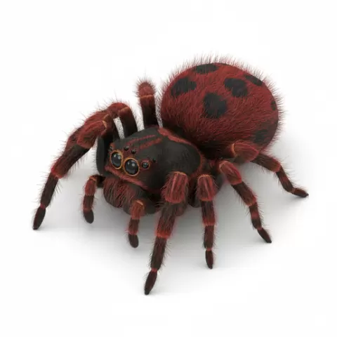 Velvet spider compact fuzzy body, insect, bug, arthropod, beetle, ant, spider, butterfly, moth, dragonfly, wasp, bee, larva, wings