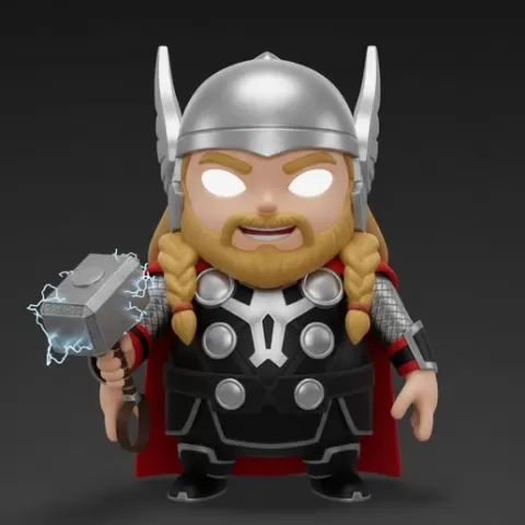 Chibi Hero Figure Thunder Warrior Hero