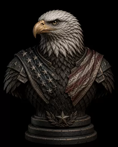 Águila Imperial Americana – Busto STL para Impresión 3D