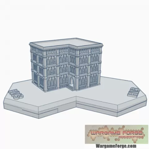 Gothic Building 86 Hex Map Scale HMSG086 by Wargame Forge